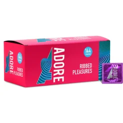 Adore Ribbed Pleasure condooms 144 stuks