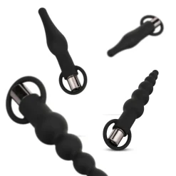 Anaal Plug Set Met Bullet Vibrator - Zwart