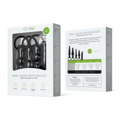 Anaal Plug Set Met Bullet Vibrator - Zwart