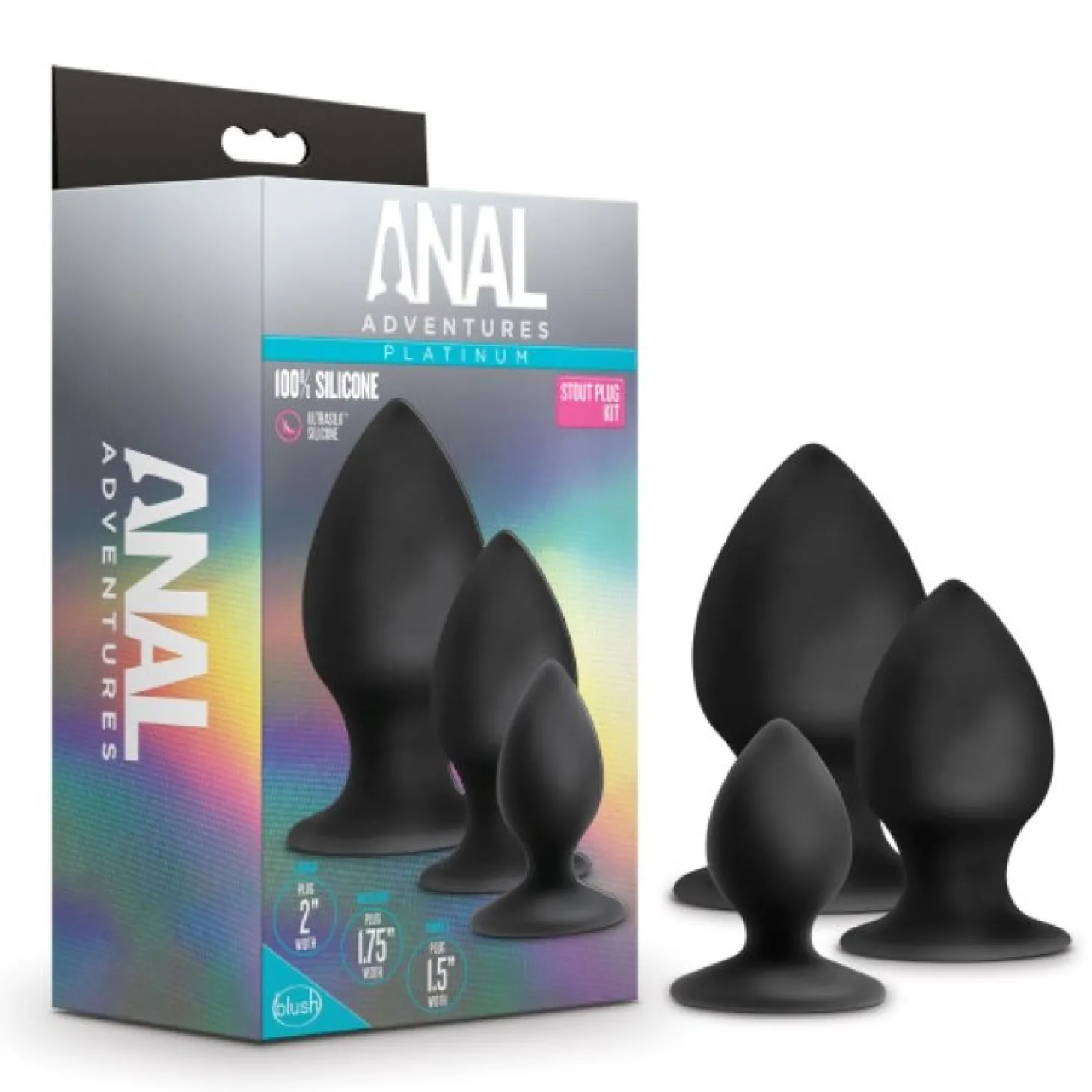 Anal Adventures Platinum - Stout Anaal Plug Set