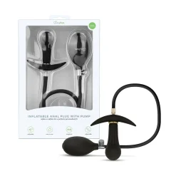 Anal Collection - Opblaasbare Buttplug met Pomp 8 cm - Zwart