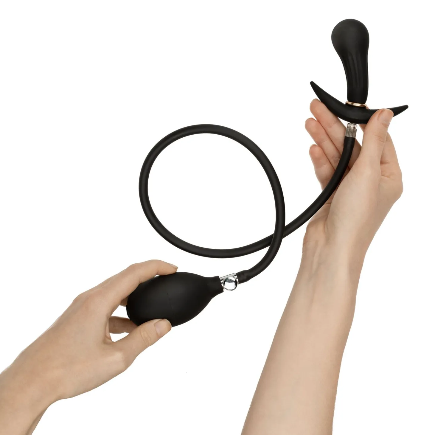 Anal Collection - Opblaasbare Buttplug met Pomp 8 cm - Zwart