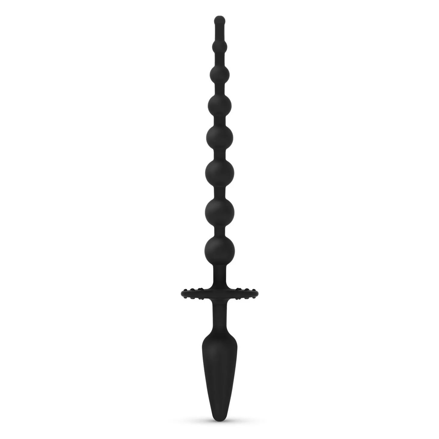Anale Plug en Kralen - Zwart