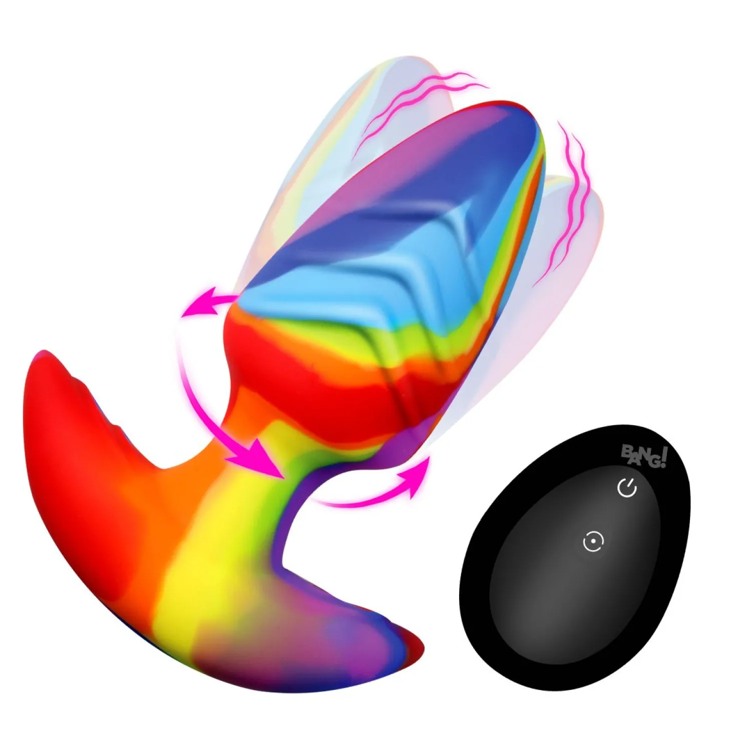 Bang! - Roterende en Vibrerende Buttplug - 9,9 cm