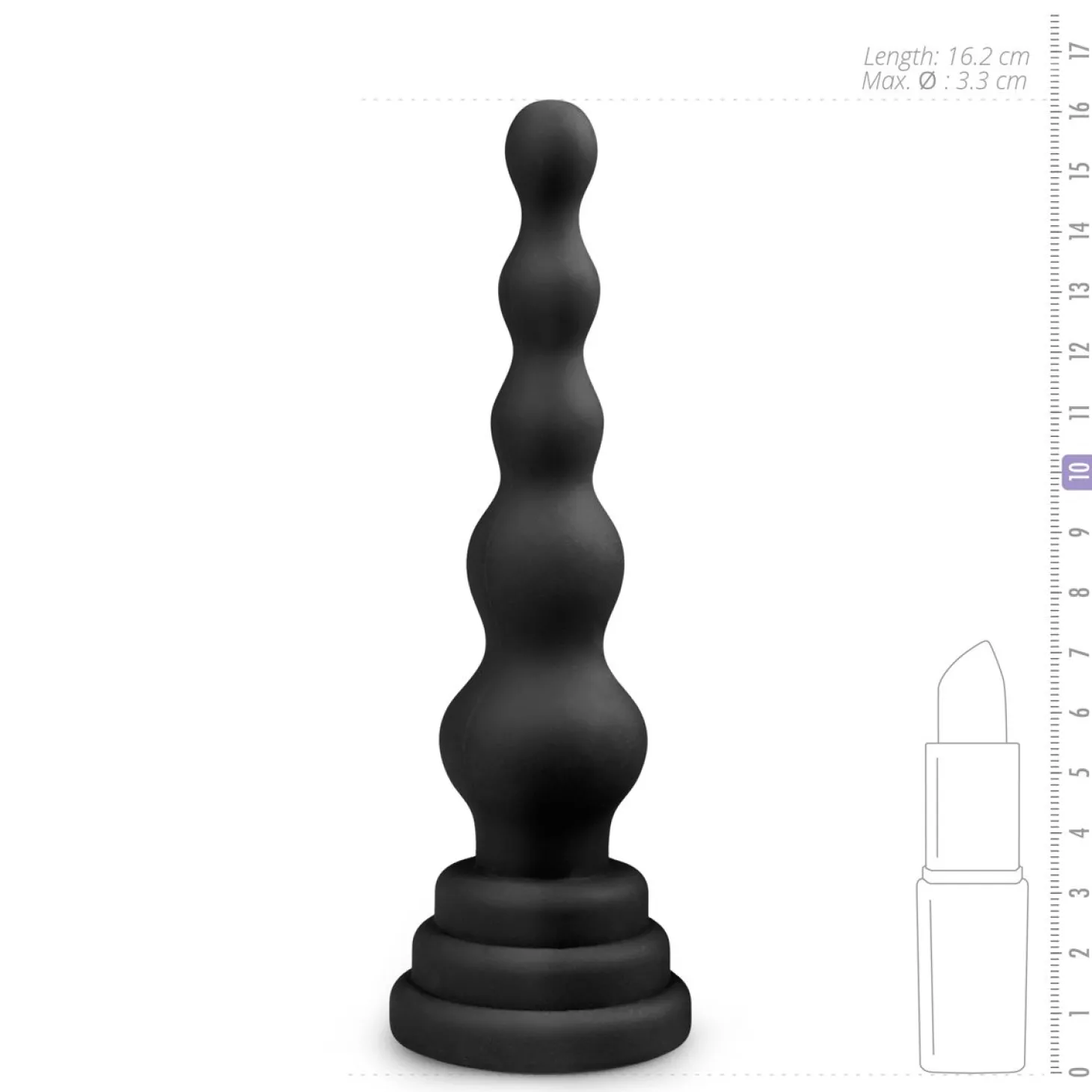 Beaded Cone Anaal Dildo - 16,5 cm