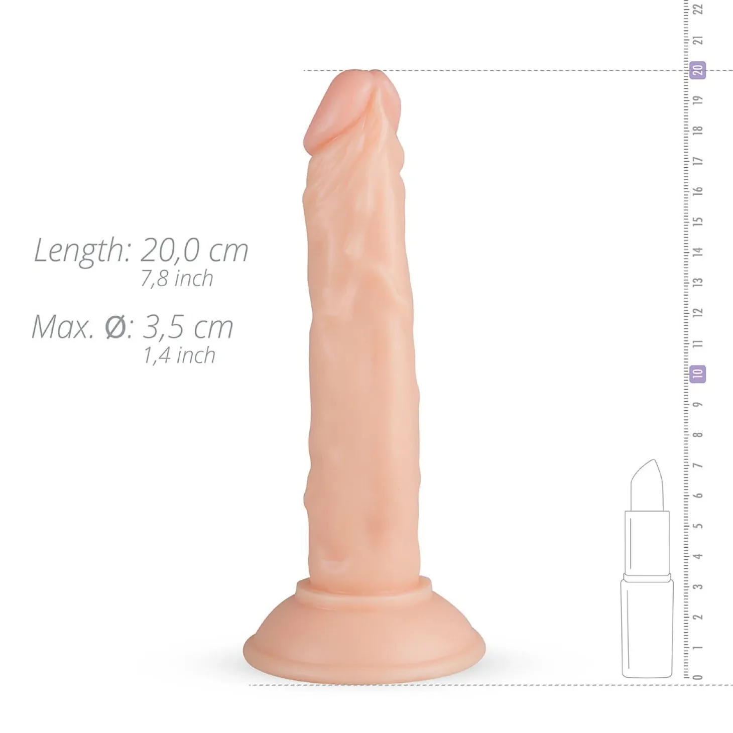 Blane Realistische Dildo Met Zuignap - 20 cm