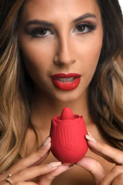 BLOOMGASM - French Rose Lik- en Vibratiestimulator - Rood
