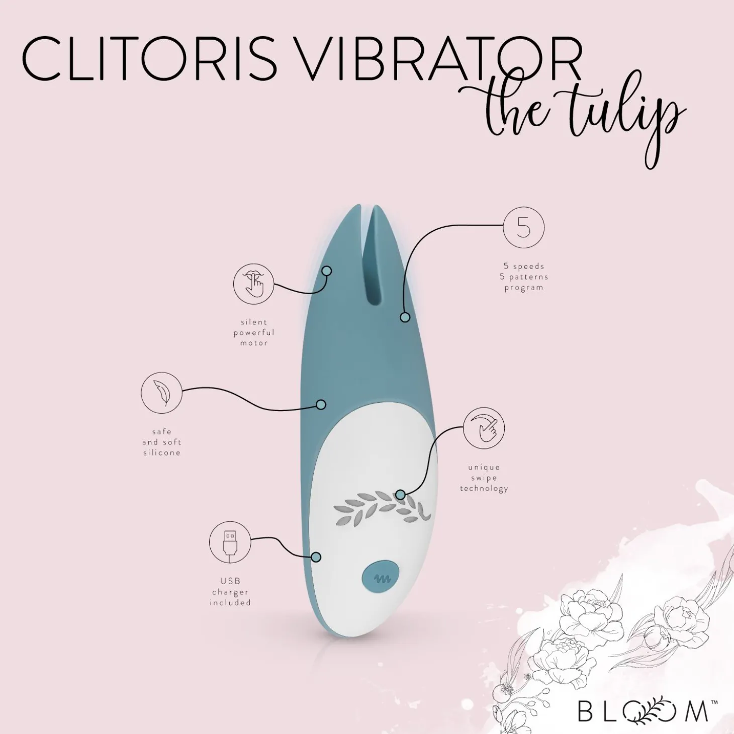 Bloom - The Tulip Clitoris Vibrator - Swipe Technologie