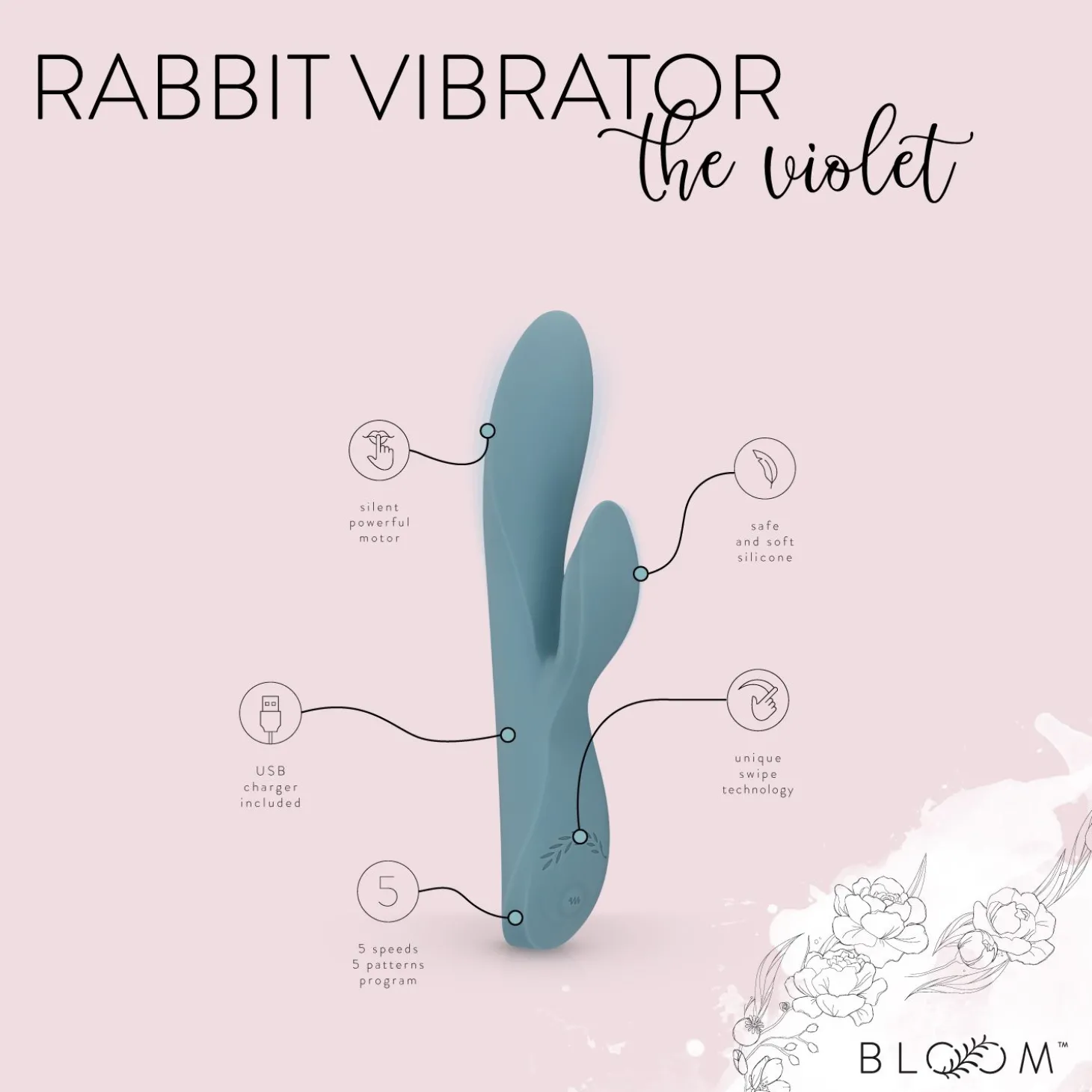Bloom - The Violet Rabbit Vibrator - Swipe Technologie