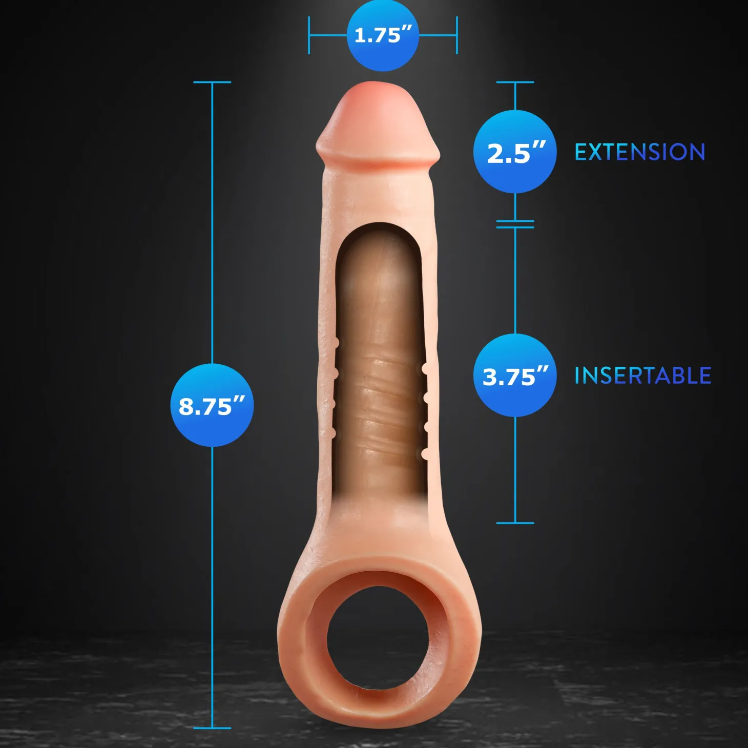 Blush - Performance Plus Thrive Penis Xtender Siliconen - 6,3 cm