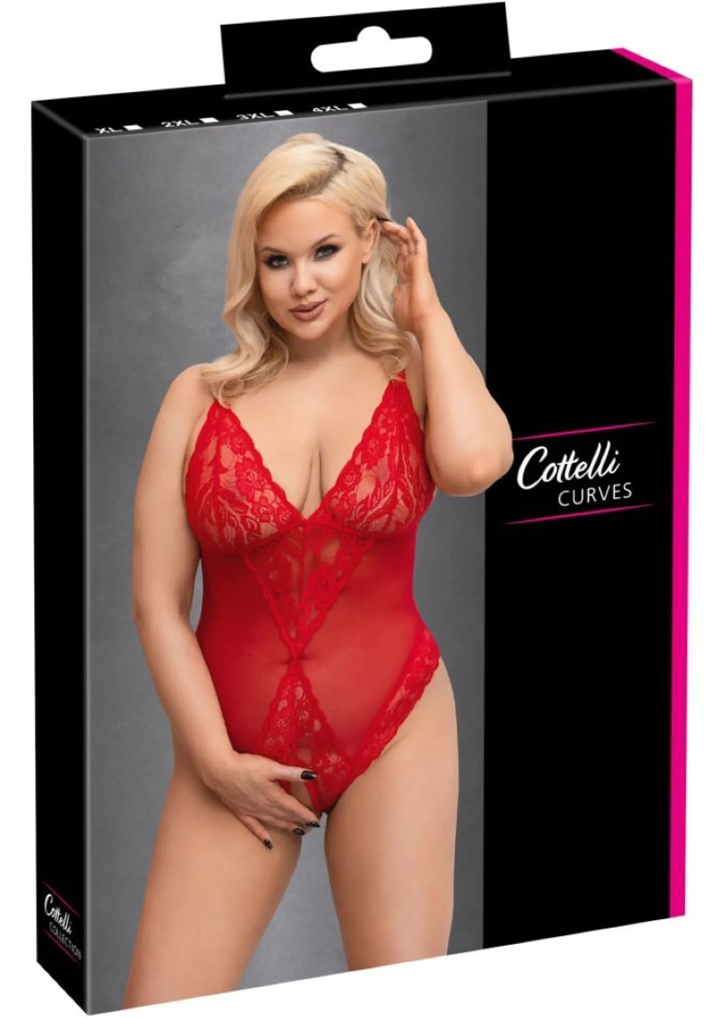 Body Met Open Kruisje - Rood