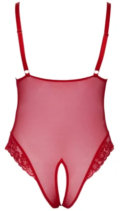 Body Met Open Kruisje - Rood