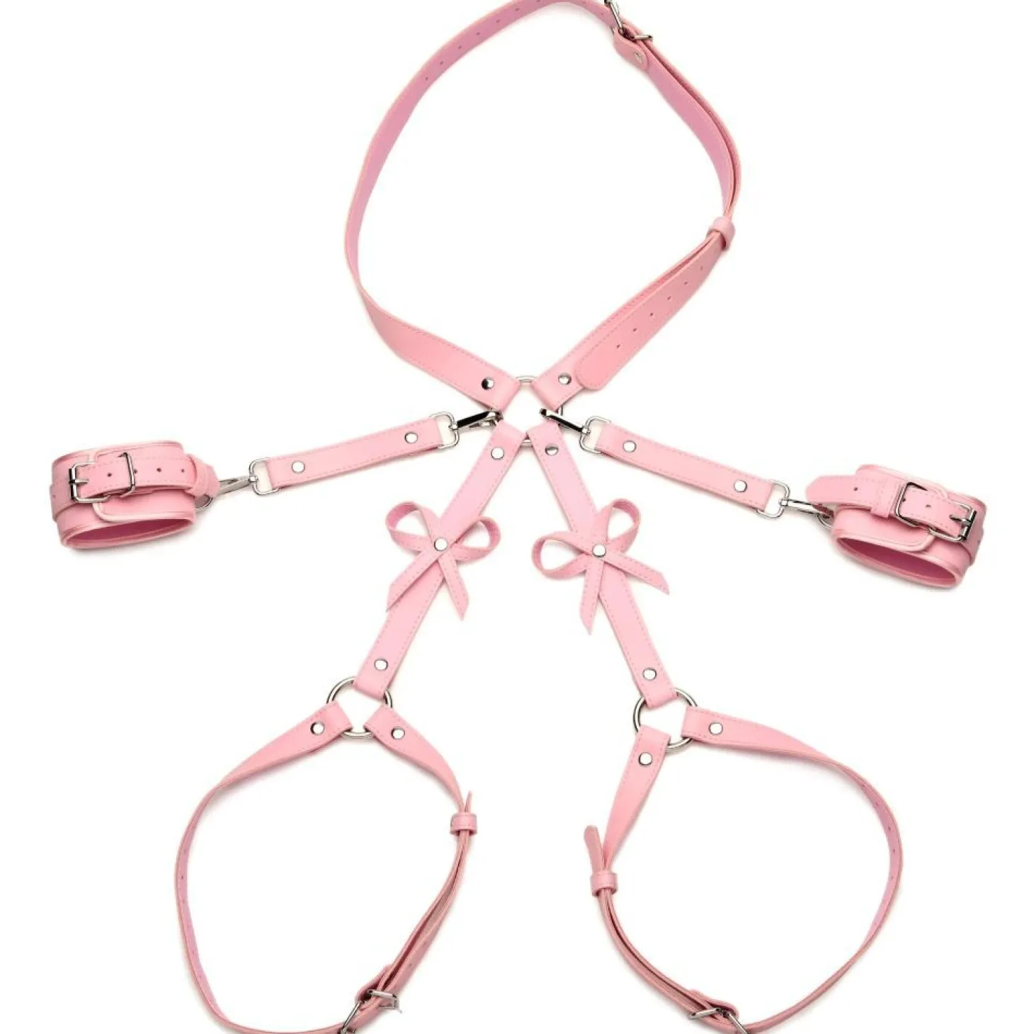 Bondageharnas met strikken M/L - Roze
