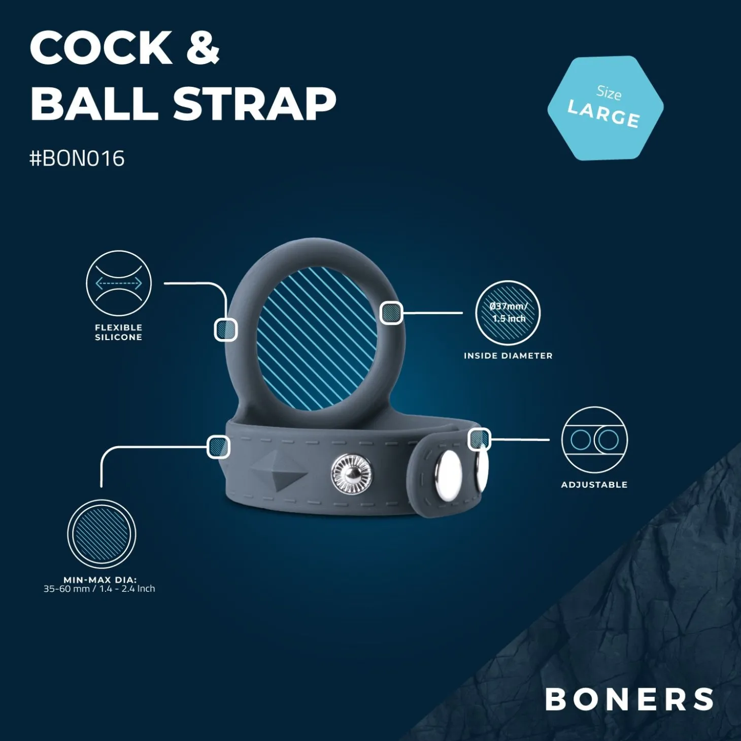 Boners Cock & Ball Strap - L