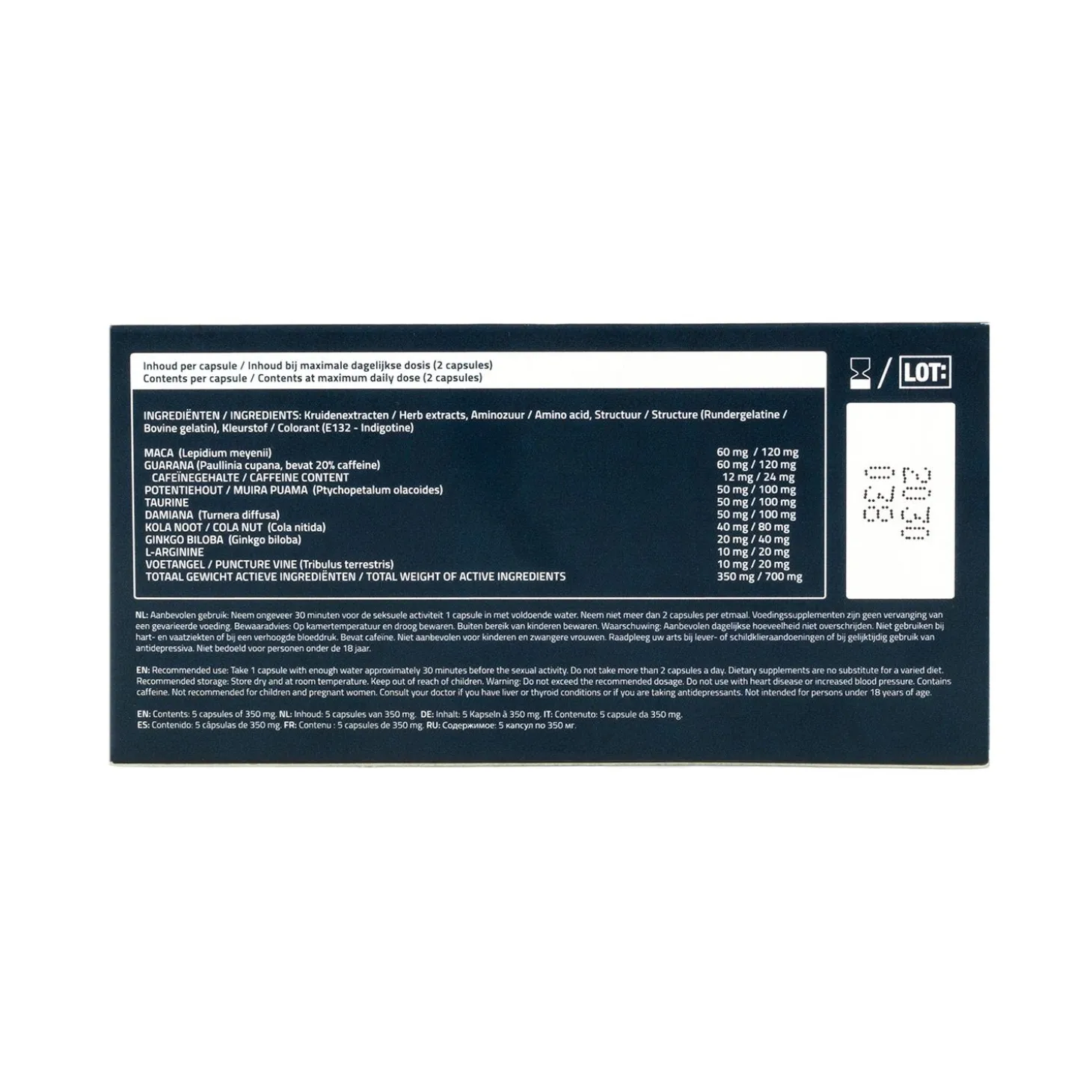Boners - Libido Performa Herbal Supplement - 5 Stuks
