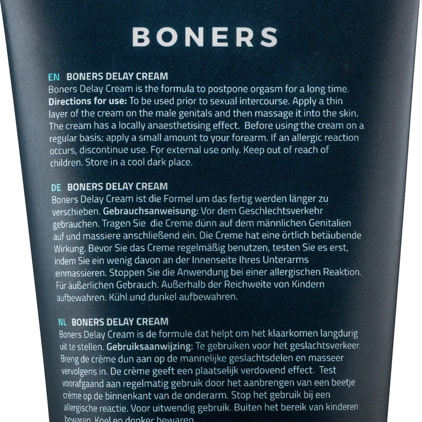 Boners Orgasmevertragende Crème - 100 ml