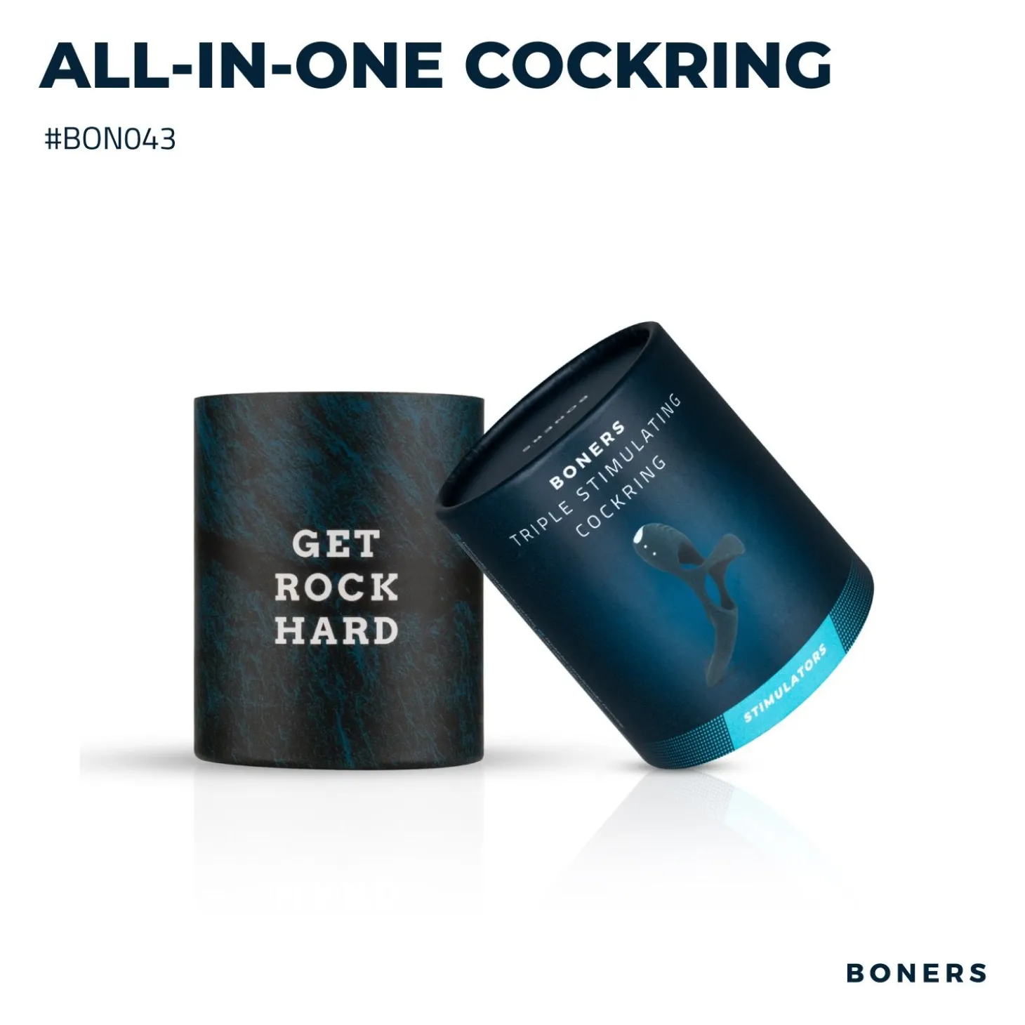 Boners Triple Cockring - Blauw