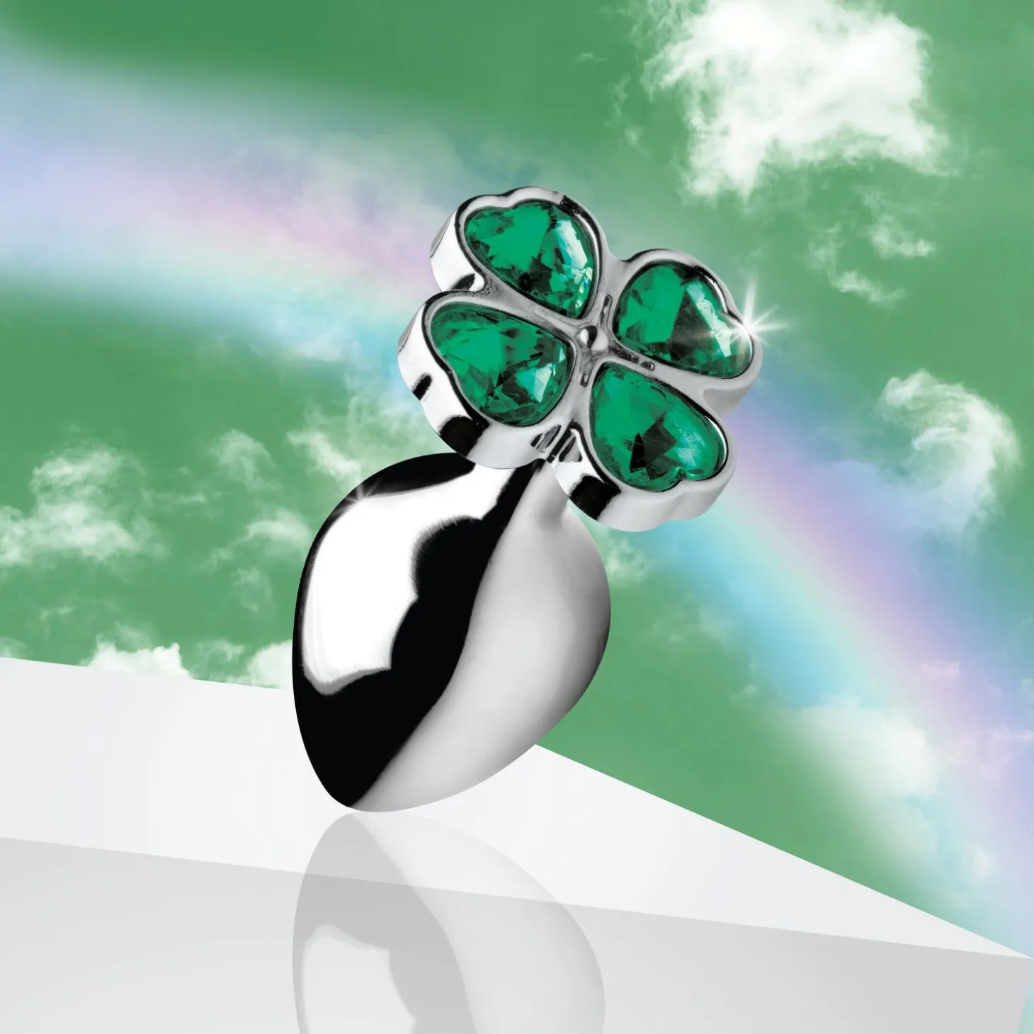 Booty Sparks - Lucky Clover Anaalplug Medium - Groen