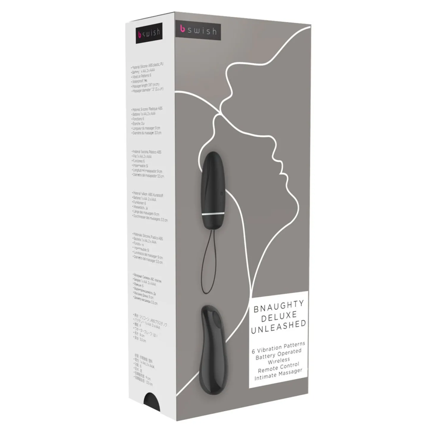 B Swish - bnaughty Deluxe Unleashed Vibrating Bullet Black