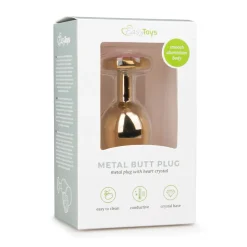 Buttplug met hartje - Goud/Roze