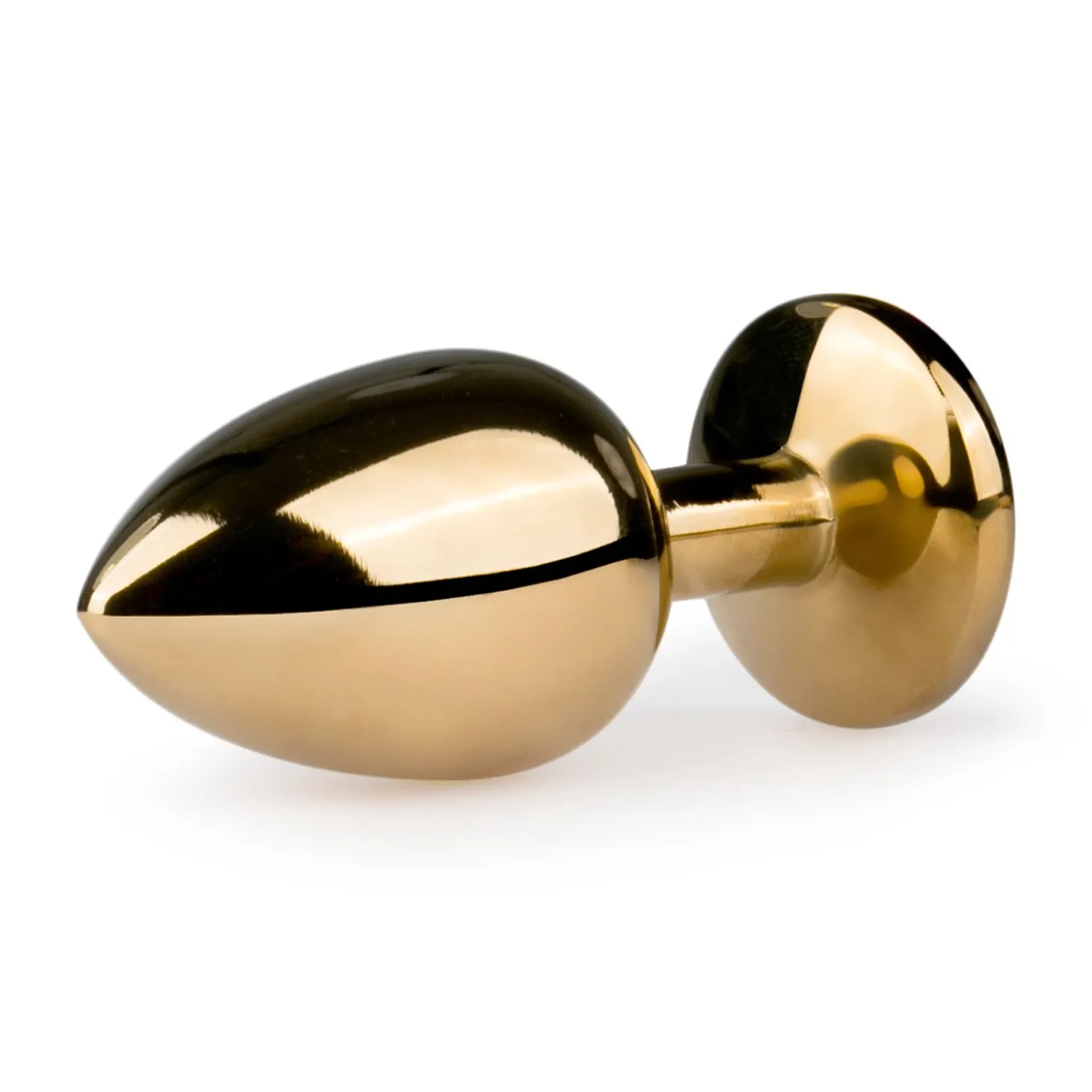 Buttplug met steen - Goud/Transparant