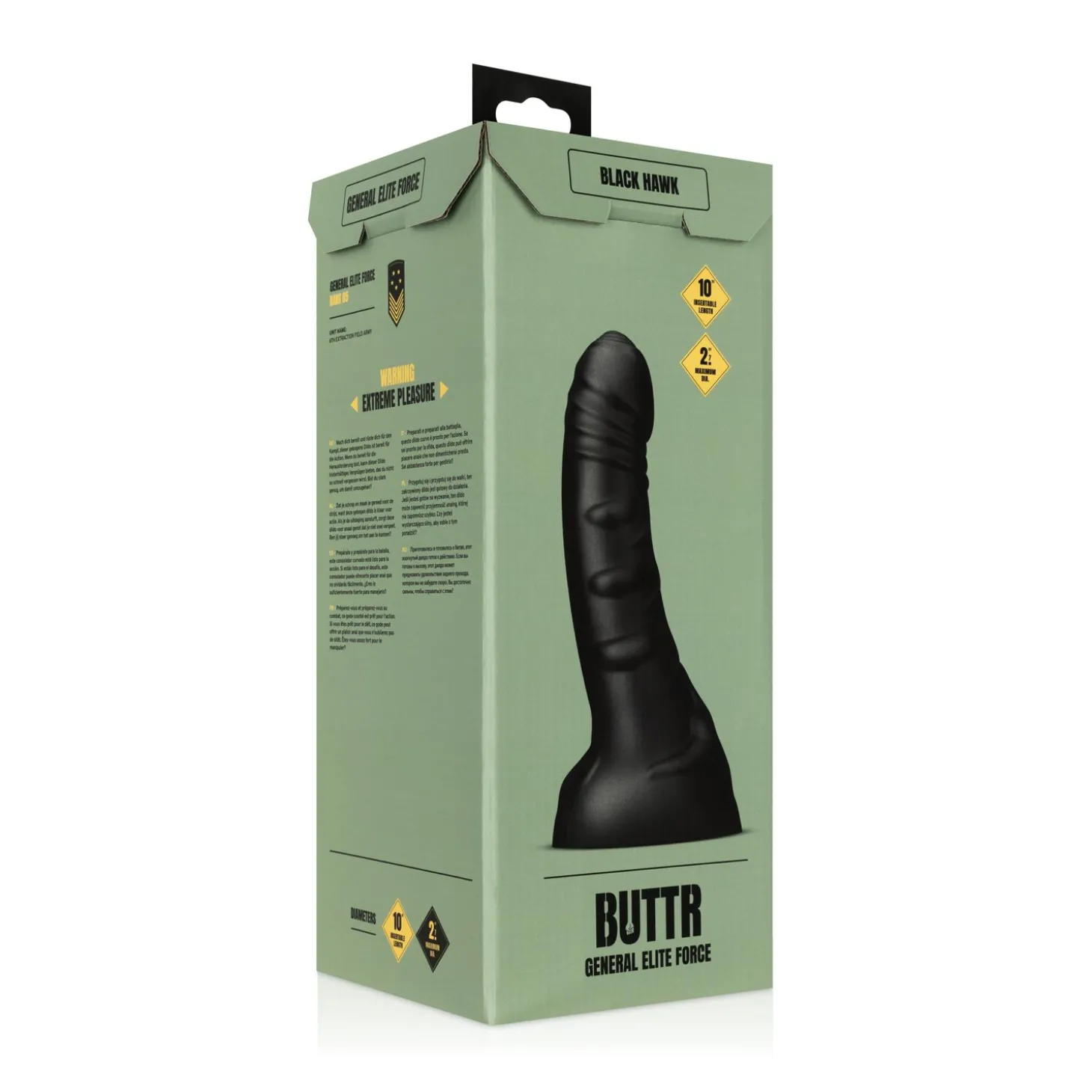 BUTTR - Black Hawk Gebogen Dildo - 30,5 cm