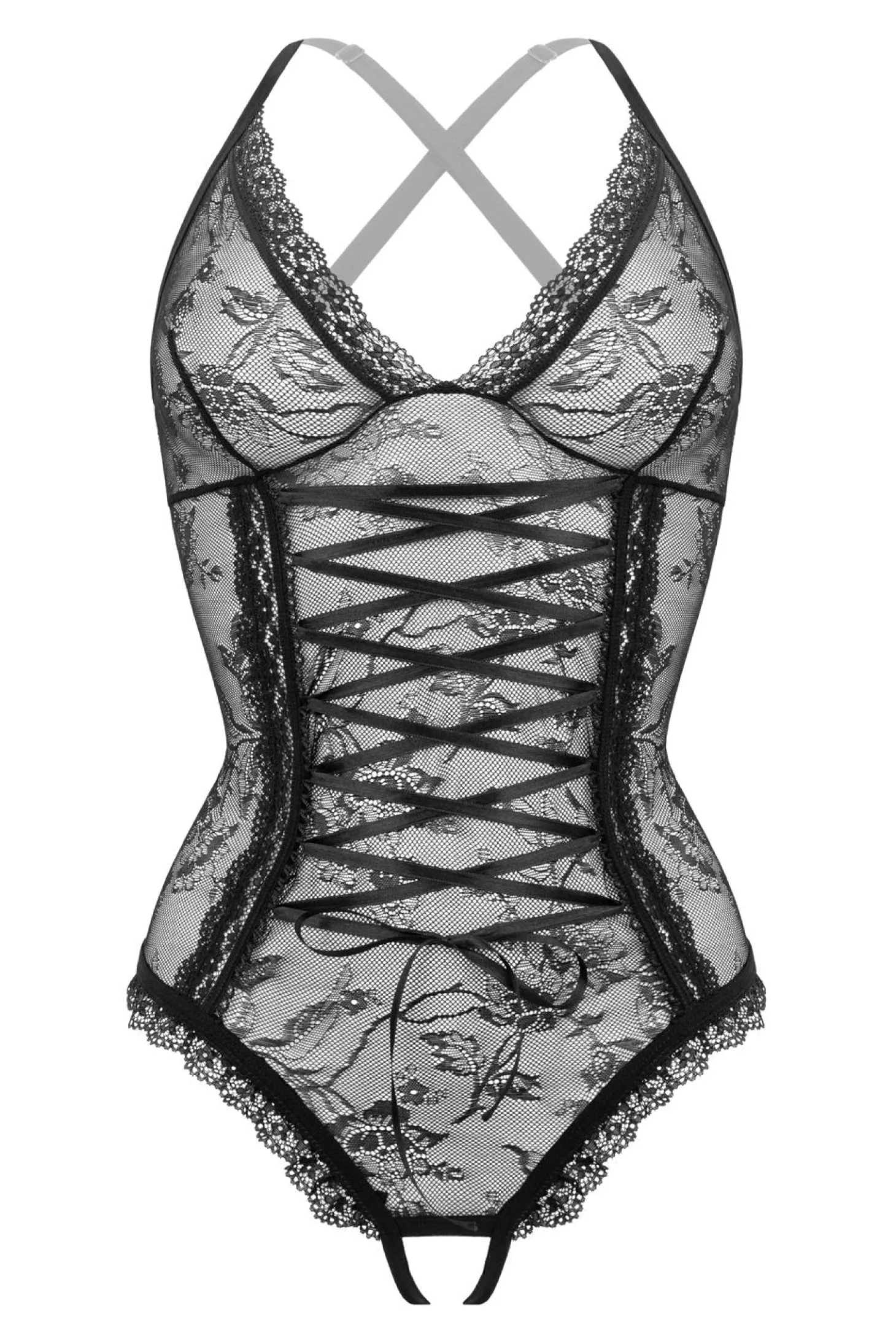Christine - Crotchless Body Aphrodite - Zwart