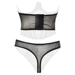 Christine - Half Korset & String Alaya - Zwart