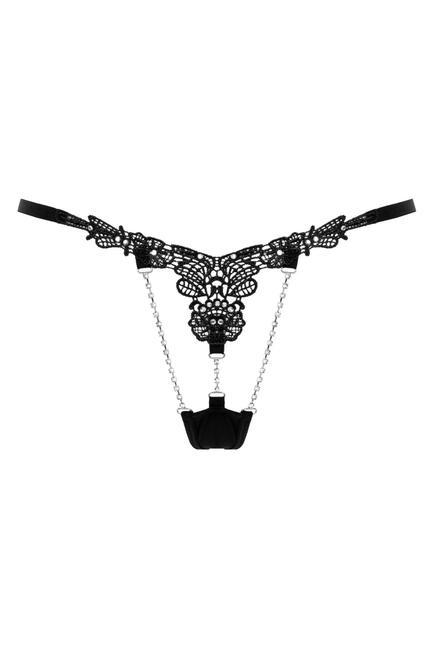 Christine - Kanten String met Parels Desire