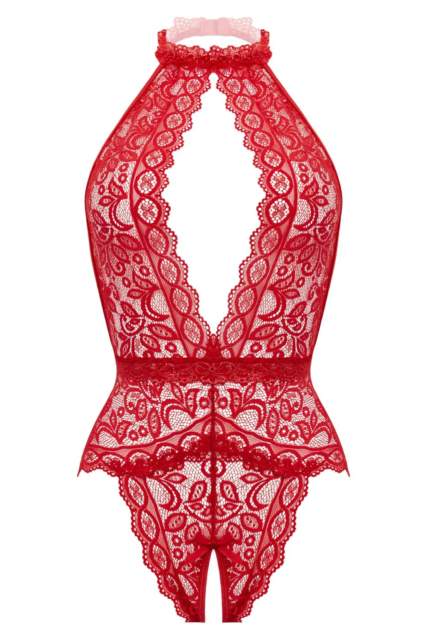 Christine - Open Crotch Body Eleonora - Rood