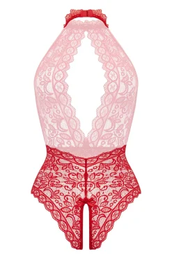 Christine - Open Crotch Body Eleonora - Rood