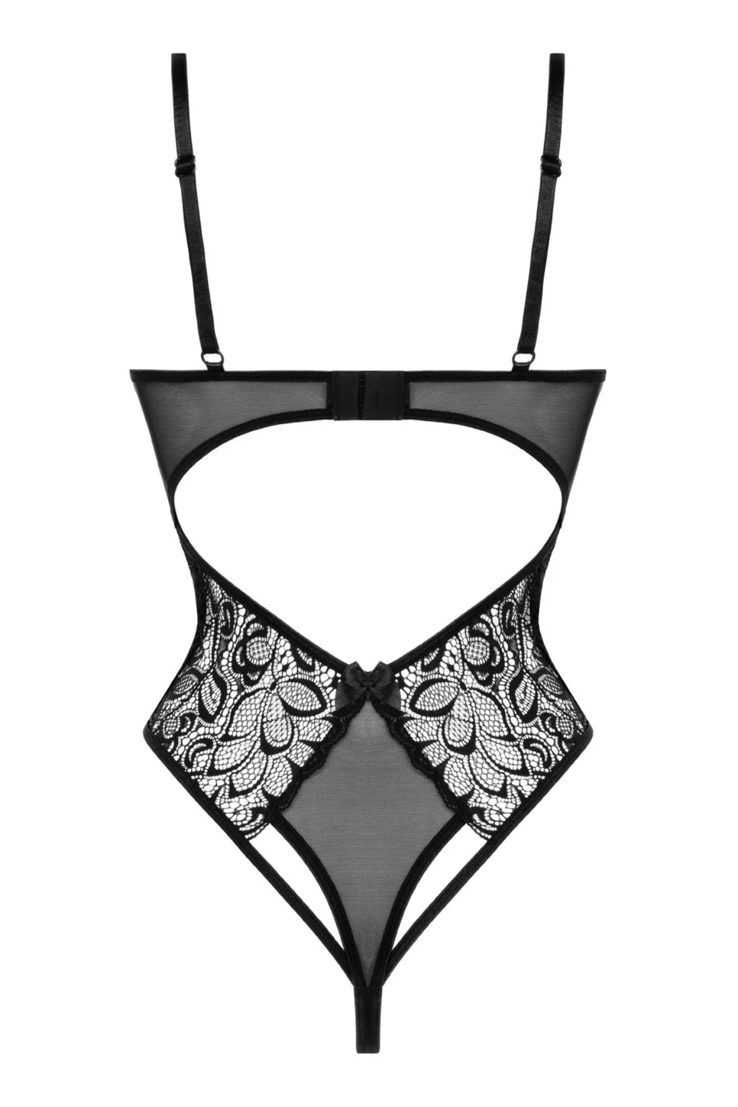 Christine - Open Crotch Body Monroe - Zwart