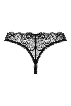 Christine - Open Crotch Thong Bonnie - Zwart