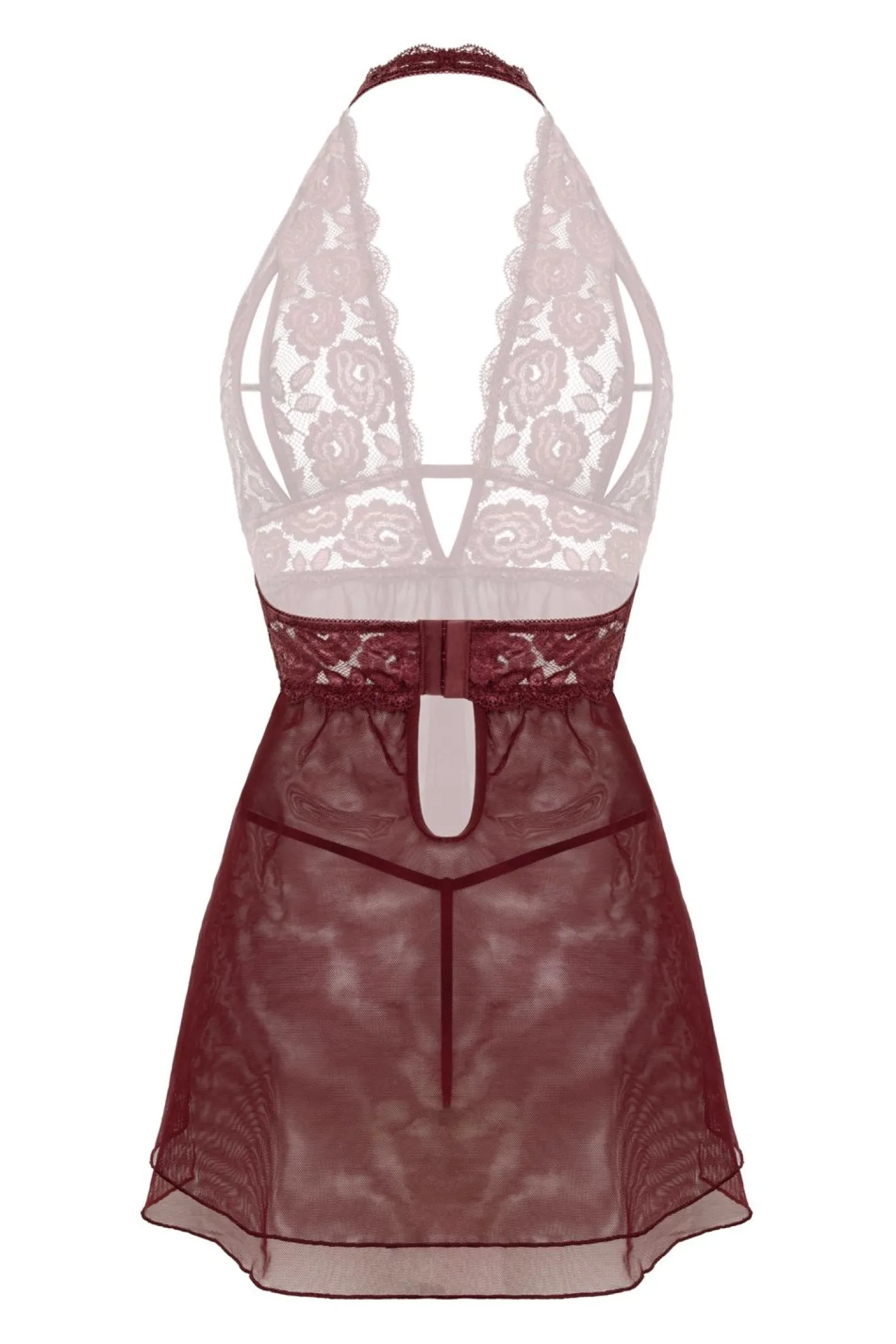 Christine - Open Cup Babydoll Nataly - Rood