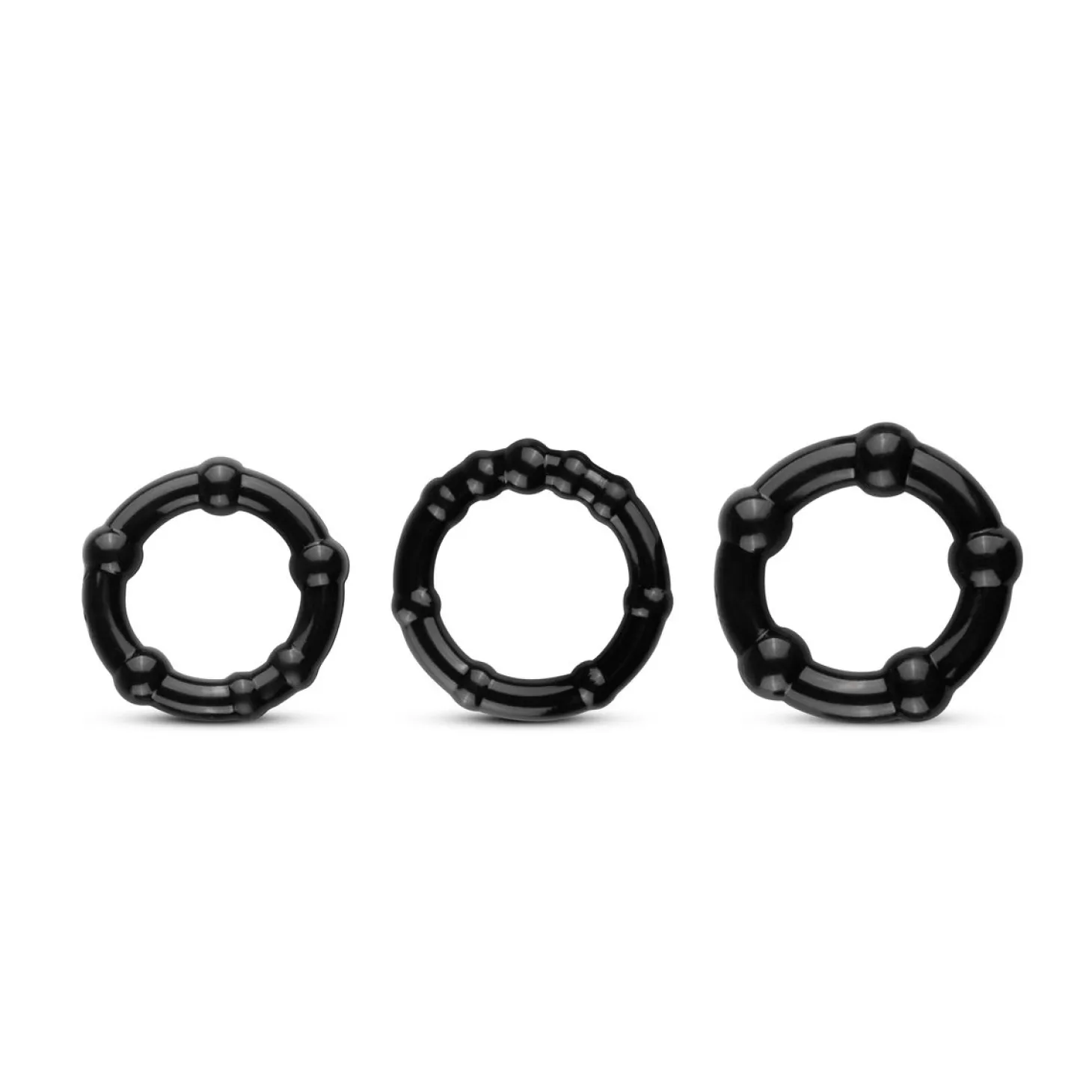 Cockring Set Super Stretch - Zwart