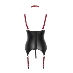 Cottelli Bondage – Kruisloze Set met Basque & String – Zwart