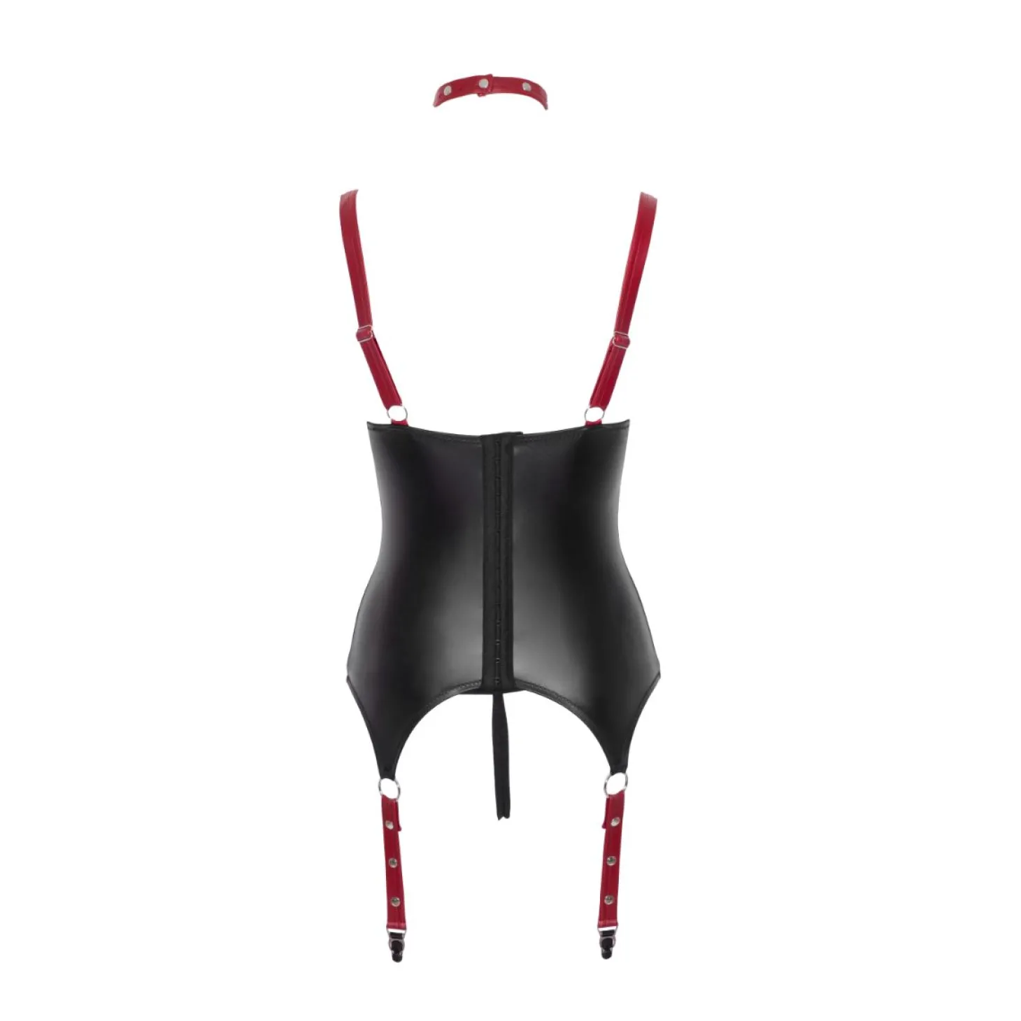 Cottelli Bondage – Kruisloze Set met Basque & String – Zwart
