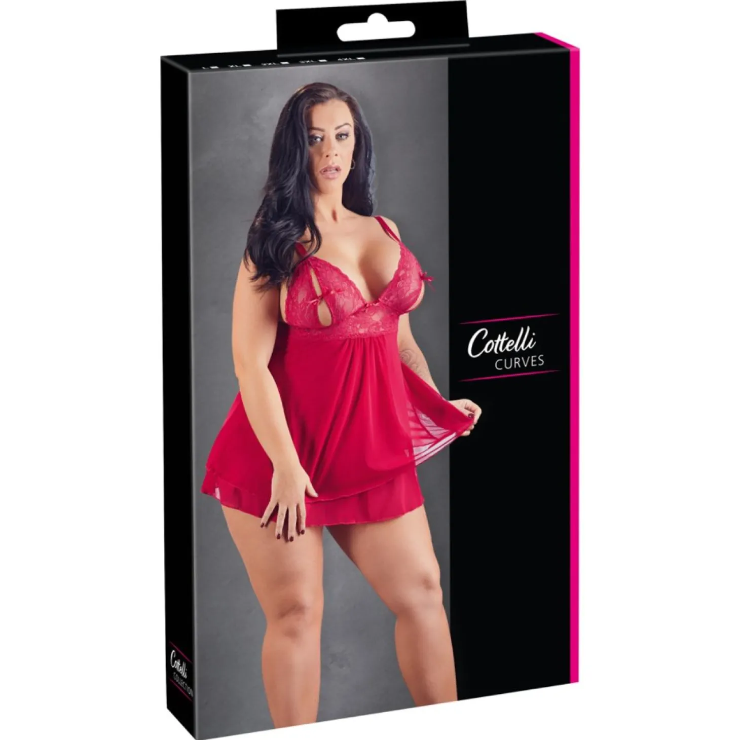 Cottelli Collection - Babydoll Met Half Open Cups