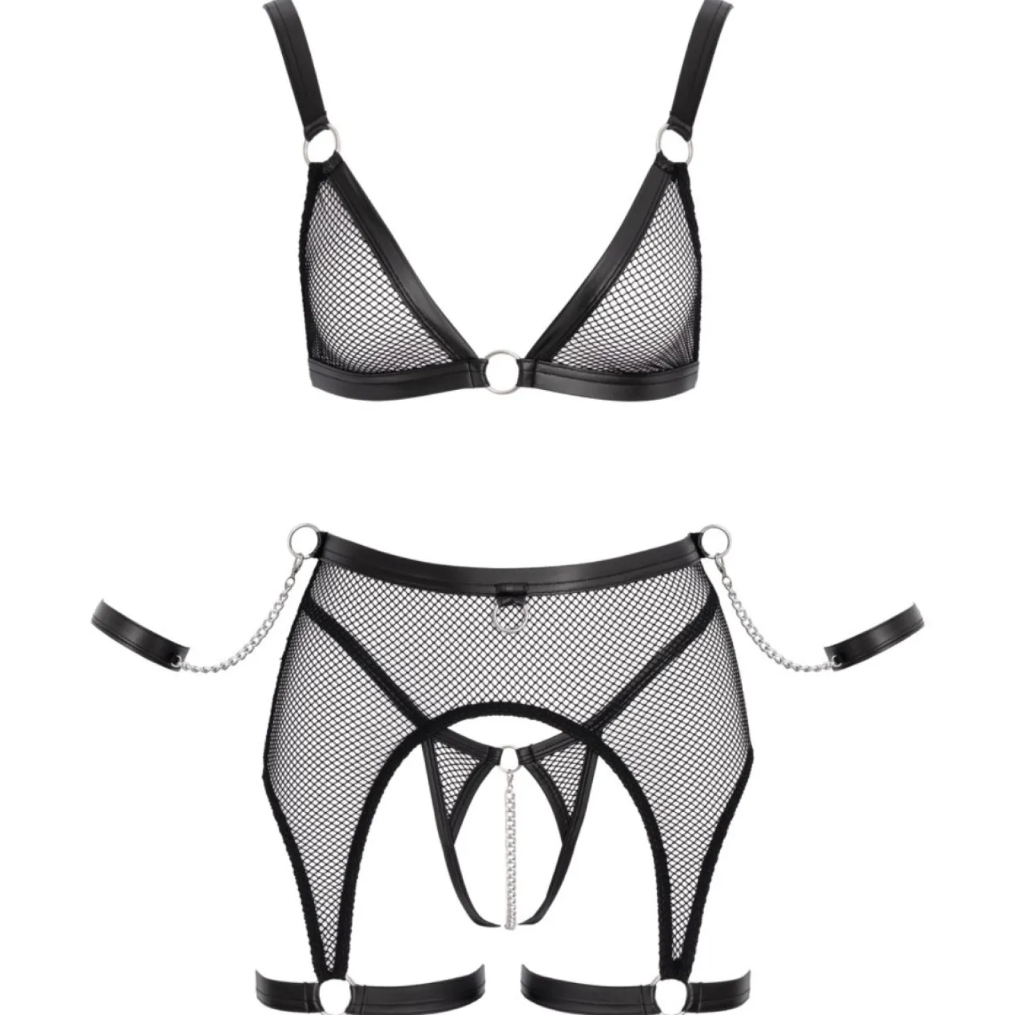 Cottelli Collection - Bondage Lingerieset - Zwart