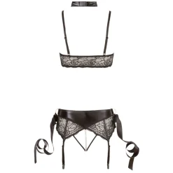 Cottelli Collection - Bondage Lingerieset Met Jarretels