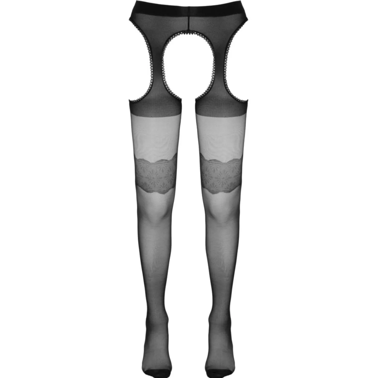 Cottelli Collection - Jarretelpanty - Zwart