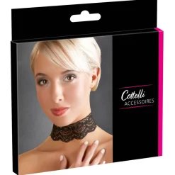 Cottelli Collection - Kanten halsband - Zwart