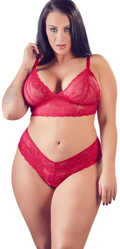 Cottelli Collection - Kruisloze Kanten Lingerieset