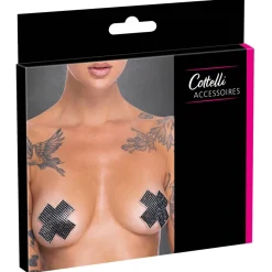Cottelli Collection – Nipple Jewellery Cross – Zwart