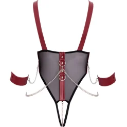 Cottelli Collection - Open Cup Bondage Body - Zwart