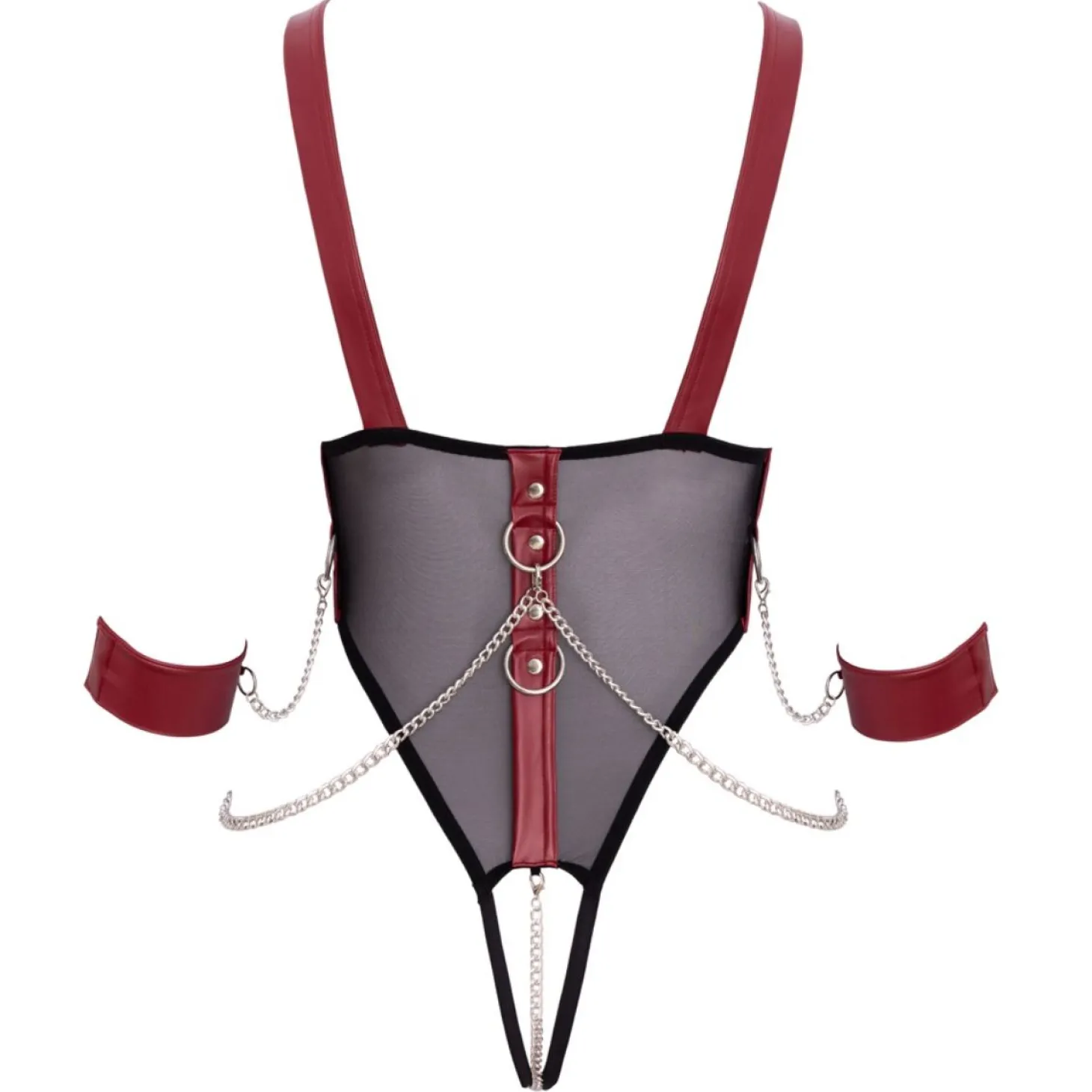Cottelli Collection - Open Cup Bondage Body - Zwart