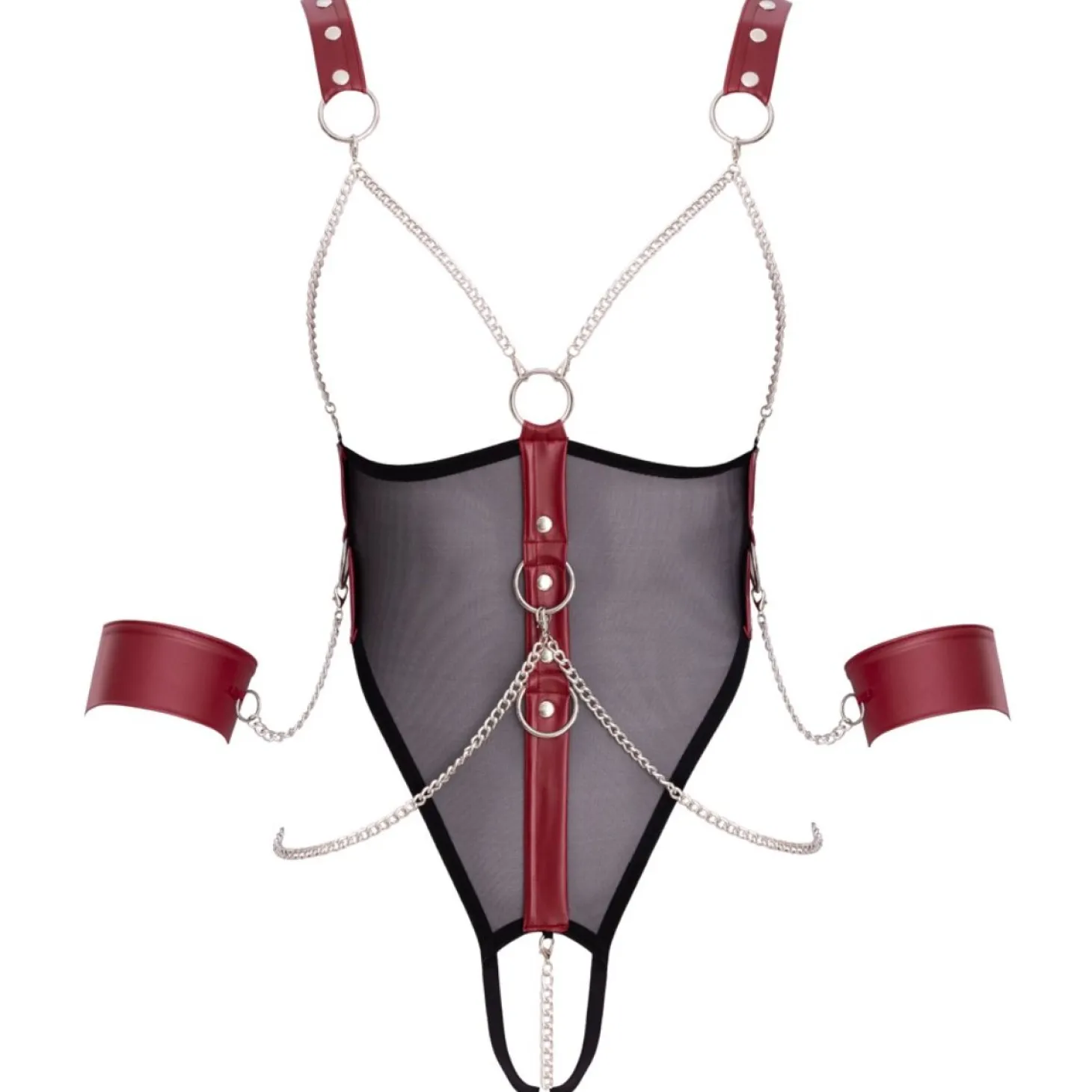 Cottelli Collection - Open Cup Bondage Body - Zwart