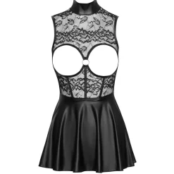 Cottelli Collection – Open Cup Jurk – Zwart