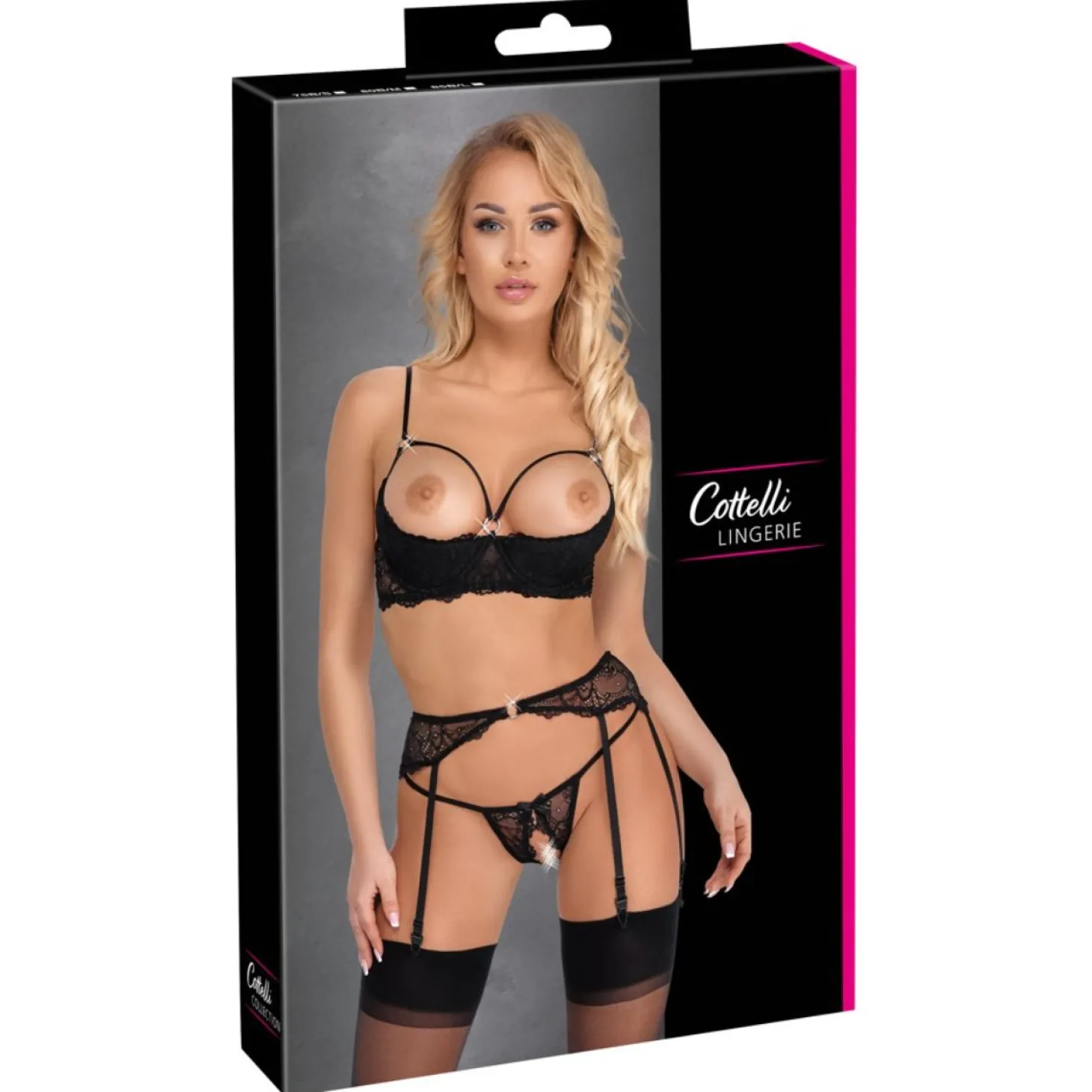 Cottelli Collection - Shelf Bh Set - Zwart