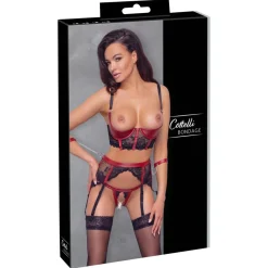 Cottelli Collection - Shelf Jarretel Setje - Zwart